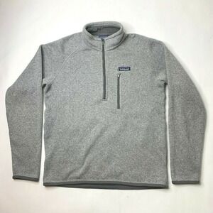 Patagonia Better Sweater Size Small Mens Heather Gray 1/2 Zip with Fleece Jacket